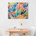 thumbnail image 2 of Orinice Retro Wall Art Prints Positive Vintage Posters Famous Abstract Illustration Wall Decor Exhibition Aesthetic Flower Market Matisse Picture Canvas Art Painting for Living Room Bedroom  16x12in, 2 of 6