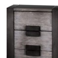 thumbnail image 3 of Table de Chevet en Bois avec Rangement à 3 Tiroirs, Gris et Noir, 3 of 5