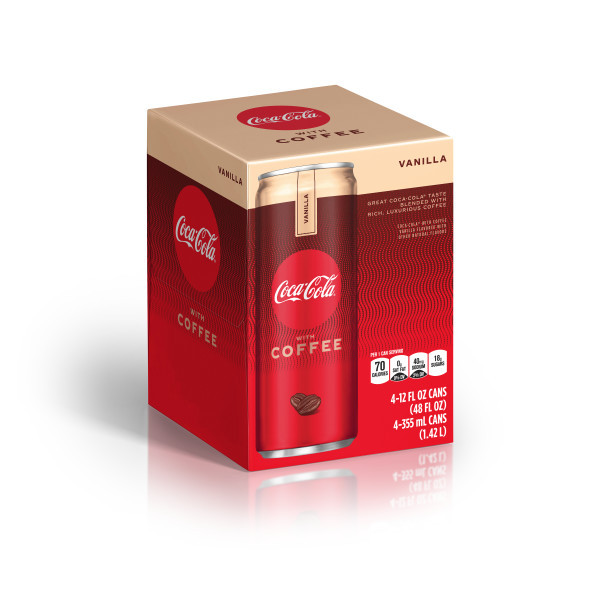 Coke with Coffee, Vanilla, 12 Fl Oz, 4 Count