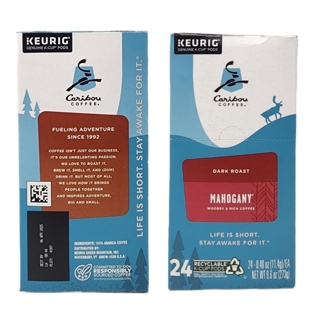 Caribou Coffee Mahogany Keurig Single-Serve K-Cup Pods, Dark Roast Coffee, 48 Count