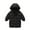 Black, variant on Godderr Boys Girls Hooded Winter Down Coats Solid Colour Cotton Coat for 2-9Y Toddler Kids Flat Pockets Mid-Length Warm Snowsuit Padded Thickened Winter Jacket Tops