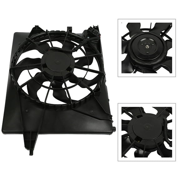 SCITOO Radiator Cooling Fan Compatible with 621-493 622730 2010-2012 for Santa Fe 2011-2013 for Kia Sorento