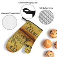 thumbnail image 3 of Sikiie Coffee Vintage Oven Mitts and Pot Holders, Silicone Oven Gloves, Heat Resistant Oven Mitts 4Pcs Set, 3 of 6