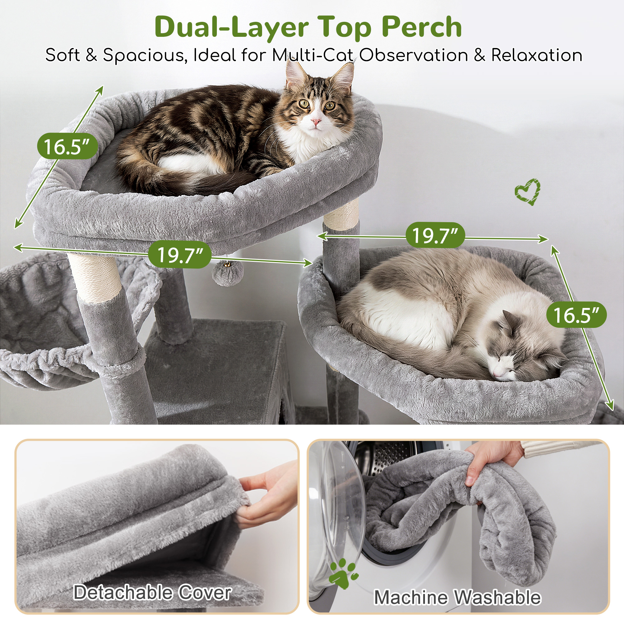 Globlazer 59-Inch Cat Tree Tower For Large Cats photo 4