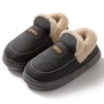 thumbnail image 1 of Pantuflas Mullidas para Casa Peludas Mujer Espalda Cerrada Cálidas Y Cómodas Con Forro Piel Sintética Interiores Exteriores, 1 of 8