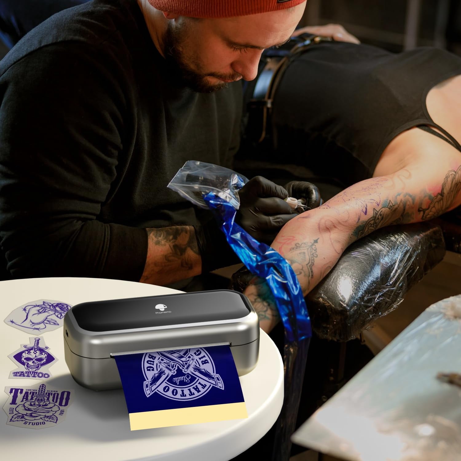 Phomemo TP31 Tattoo Transfer Paper - 100 PCS Only For TP31 Tattoo Machines Printer, 3.15" x 5.24" Transfer Paper, 100PcsThermal Stencil Paper for Tattoo Transfer Kit Supplies