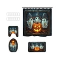 thumbnail image 3 of Halloween Bathroom Set, Ghost Shower Curtain, Bathroom Decor Set, Halloween Decorations for Home, Full 4-Piece Digital Printed Halloween Ghost Bathroom Set Made of Durable, 3 of 6