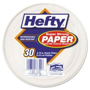 Hefty® Super Strong Paper Dinnerware, 6 3/4" Plate, Bagasse, 30/pack, 12 Packs/carton