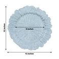Efavormart 6 Pack 13" Round Dusty Blue Plastic Reef Charger Plates ...