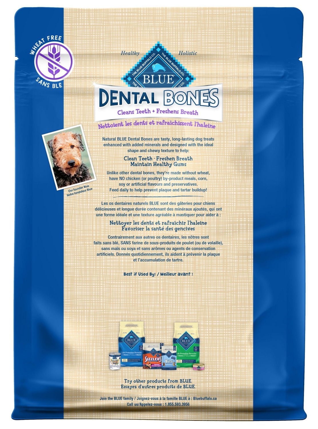 BLUE Bones Large Size Dog Dental Chews