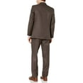 thumbnail image 7 of Adam Baker by Needle & Stitch PV-0177 Mens 3-Piece Peak Lapel Modern Fit Suit- Brown - 44R, 7 of 7