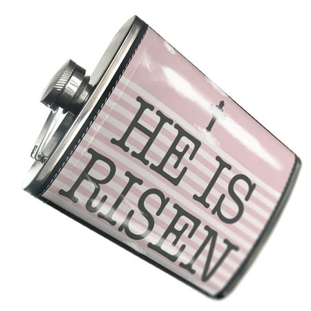

NEONBLOND Flask He is Risen Religious Easter Cross Pink