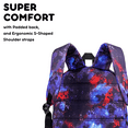 thumbnail image 5 of J World Unisex Oz 17" Daily Backpack For School And Travel, Galaxy, 5 of 8