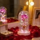 thumbnail image 1 of Luz Nocturna De Plástico 1Pcs 9.05x4.52" Preserved Rose Night Light with Butterfly and Starry Sky Glass Dome Pink Plastic LED Glowing Crystal Flower for Valentine's Day Birthday Gift JASKFLY, 1 of 8