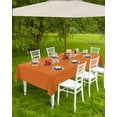 thumbnail image 4 of nqOlkjepod Orange Outdoor Tablecloth with Umbrella Hole & Zipper, Pure Orange Rectangle Table Cover 52x70 Inch, Dining Waterproof Table Cloth Protector for Patio/Party/Picnic, 4 of 7