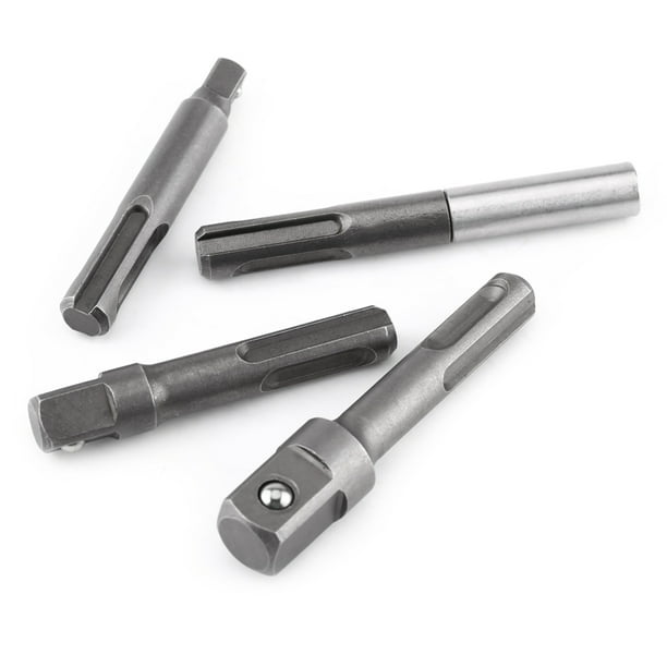 Vástago SDS Plus a Hexagonal de 1/4" Brocas Giratorias Adaptador de Enchufe de Brocas de Vástago Hexagonal Conector de Extensión de Soporte de Broca Cuadrada de 1/4" 3/8" ANGGREK Otros