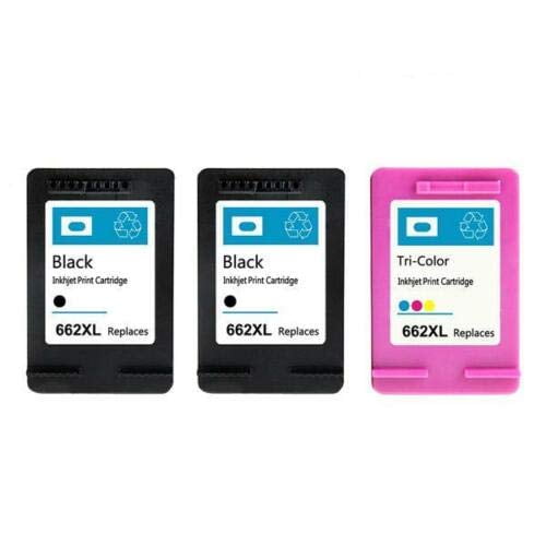 Replacement 662 XL 662 Black/Color Ink for Deskjet Ink Advantage 1015 1515 2515 2545 2645 3515 3545 4645 - 3 Packs