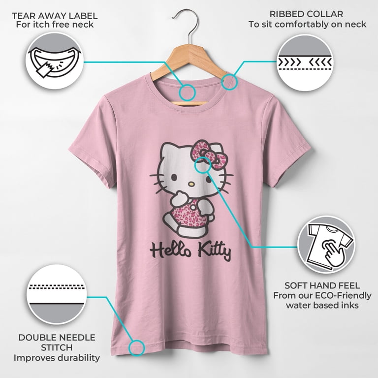 Sanrio Girls Hello Kitty Pink Cheetah Print T-Shirt, - Walmart.com