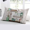 thumbnail image 5 of Green Gray Throw Pillow Cover 12 x 20 Inch Decorative Pillow Cover Farmhouse Summer Botanical Wooden Lumbar Pillowcase Seasonal Rectangle Cushion Case for Couch Sofa Bed Living Room, 5 of 7