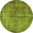 thumbnail image 1 of Ahgly Company Indoor Round Abstract Green Contemporary Area Rugs, 3' Round, 1 of 1