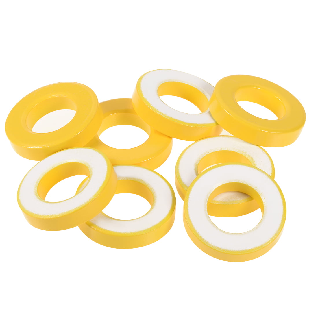 5pcs 21 x 39 x 8.5mm Ferrite Ring Iron Powder Toroid Cores Yellow White 