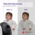 thumbnail image 6 of VAVA Video Baby Monitor with Pan-Tilt-Zoom Camera, 5" 720P Display, Infrared Night Vision, White, 6 of 8