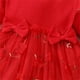 thumbnail image 5 of Odeerbi Niñas Ruffle Manga Larga Bordado Tul Vestido Rib Knit Bow Princess Vestidos Primavera Otoño Navidad Vestido Encaje, 5 of 9
