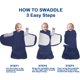 thumbnail image 4 of Saco de Dormir para Bebé Swaddle AugTwig Orgánico de Algodón Ajustable en 3 Posiciones, 4 of 6