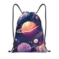 thumbnail image 1 of Fotbe Planet Pastel Galaxy Bolsa Mochila con Cordón Estampada, Bolsa de Gimnasio Deportiva, Bolsa Cinch, Bolsa con Cordón para Hombres y Mujeres-Small, 1 of 6