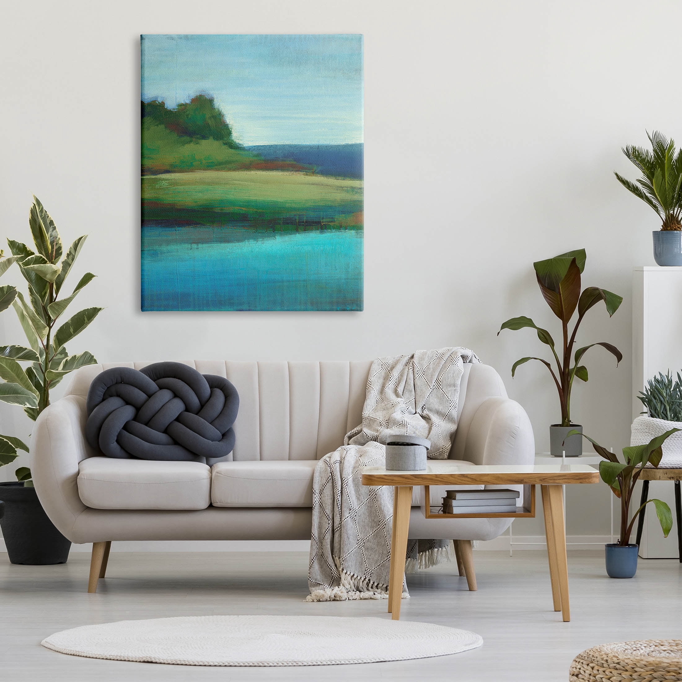 Stupell Industries Soft Rainy Lake Landscape Painting Gallery Wrapped Canvas Print Wall Art, Design by Stacy D'Aguiar