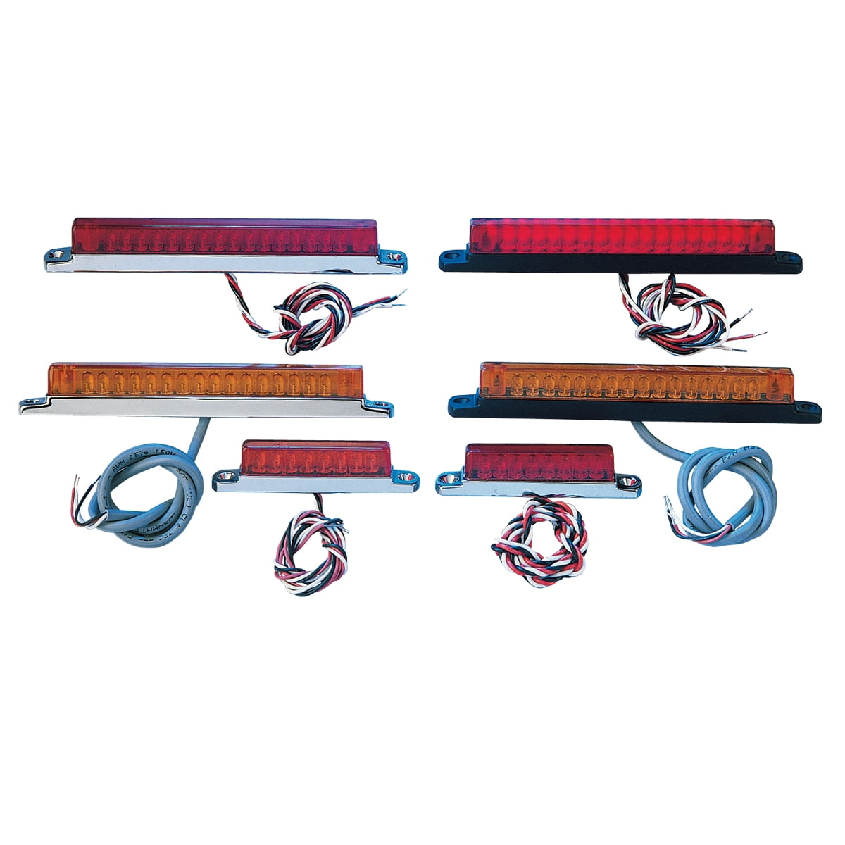 Signal Dynamics Back Off Universal LED Light Bar 6in Chrome Base