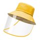 thumbnail image 3 of Sombrero , sombrero de protección anti-escupitajo Sombrero de protección facial de seguridad Sombrero prueba de polvo Amarillo Salvador Sombrero reversible, 3 of 5