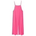 thumbnail image 5 of Ketyyh-chn99 Girls Overalls Kids Casual Sleeveless Girls Casual Jumpsuits Spaghetti Strap Sleeveless Loose Romper Long Pants with Pockets Kids Clothes Size for 140,Hot Pink, 5 of 9