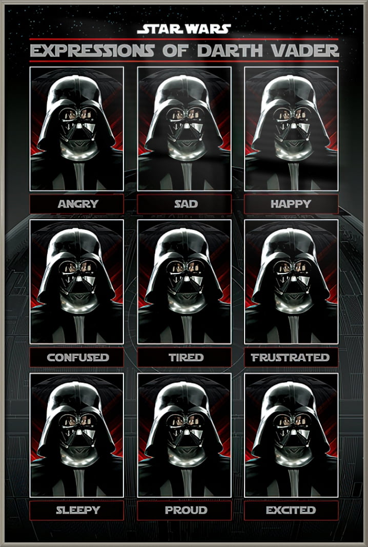 The many expressions of darth vader Clearance