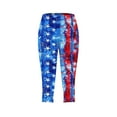 thumbnail image 3 of Hvot&aat 4th of July Capri Leggings for Women Plus Size Knee Length Beach Pants Soft Workout Tights Pants, 3 of 4