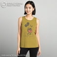 thumbnail image 2 of Junior's Mickey & Friends Distressed Mickey Mouse Pose Festival Muscle Graphic Tee Gold Heather Medium, 2 of 9