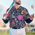 thumbnail image 5 of Lsque Floral Pattern Mens Polo Golf Shirts Funny Graphics Shorts Sleeve Button Shirts Baseball T-shirt-X-Large, 5 of 7