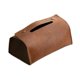 thumbnail image 4 of Caja pañuelos piel sintética, estuche para pañuelos faciales, moderno estuche rectangular para servilletas, ideal para encimera, sala estar, Marrón, 4 of 8