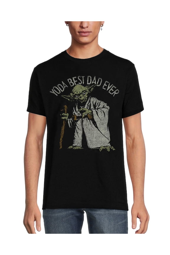 Star Wars T-Shirt Men's Yoda Best Dad Ever Graphic Short Sleeve Tee