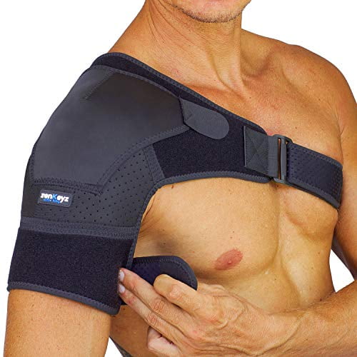Shoulder Brace for Men Women - for Torn Rotator Cuff Support,Tendonitis, Dislocation, Bursitis, Neoprene Shoulder Compression Sleeve Wrap by Zenkeyz Shoulder Brace for Men Women - for Torn Rotator Cuff Support,Tendonitis, Dislocation, Bursitis, Neoprene Shoulder Compression Sleeve Wrap by Zenkeyz