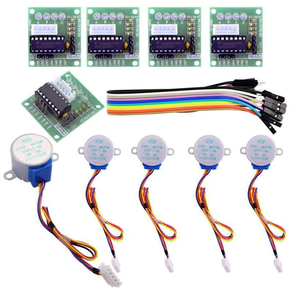 5V 4-Phase Geared Stepper Motor with Uln2003 Driver Board 28Byj-48 for Arduino