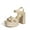 GOLD-GLITTER, variant on Women's Platform Chunky Heels Square Open Toe Ankle Strap High Heeled Sandals Y2K Shoes for Party Brunch
