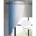 thumbnail image 2 of Blue Grey Swag Valances for Windows, Small Curtains Drapes, Gray Farmhouse Modern Rustic Kitchen Window Curtains Over Sink Rod Pocket Window Treatment Valance for Bedroom/Bathroom 56"x36", 2 of 5