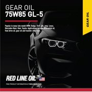 Red Line 50104 75W85 GL-5 Full Synthetic Gear Oil for Hypoid Limited Slip Differentials - 1 Quart (12 Pack)