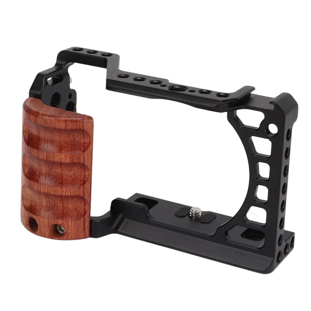 Jaula para marco de cámara mango de madera duradero marco de extensión protector con interfaz de zapata fría para grabación de vídeo ANGGREK Otros