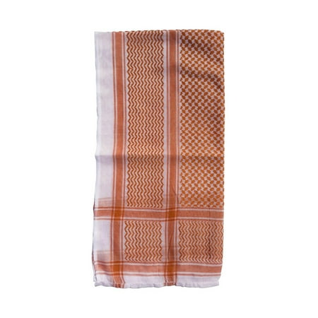Palestinian Scarf - MuslimClothing® Brown and White Keffiyeh Men's Muslim Arafat Scarf Shawl Turban Sorban