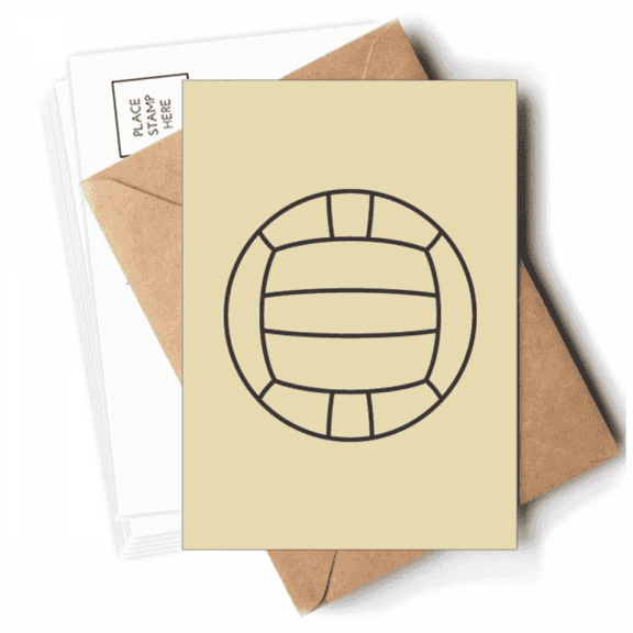 Volleyball Sport Line Drawing Pattern Postcards Envelopes Blank Note Cards Mailing