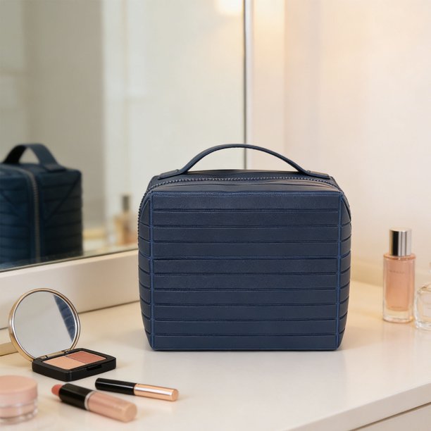 Neceser De Maquillaje De Viaje, Bolsa De Aseo Plegable De Gran Capacidad Con Múltiples Compartimentos, Impermeable, Organizador Para El Cuidado De La Piel, Para Vacaciones
