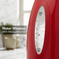 thumbnail image 5 of OVENTE Electric Kettle Hot Water Heater 1.7 Liter - BPA Free Fast Boiling Cordless Water Warmer - Auto Shut Off Instant Water Boiler for Coffee & Tea Pot - Red KP72R, 5 of 8