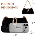 thumbnail image 4 of JKCCZLL Women Elegant Evening Clutch Bag Purse with Detachable Chain Shoulder Crossbody Bags, Handbag for Wedding Party,Black,party, 4 of 6